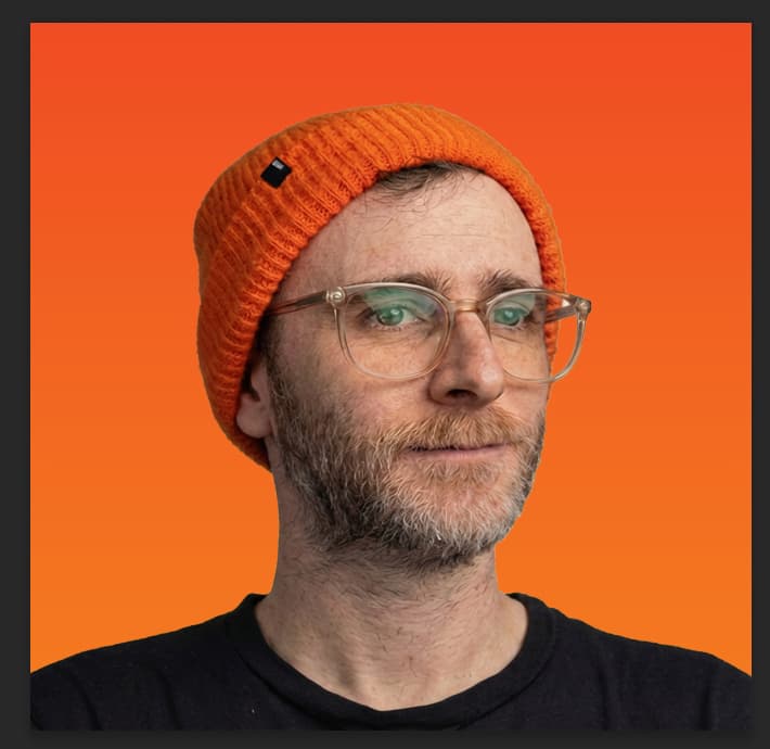 Josh headshot placeholder for the Orange Goods about page mockup