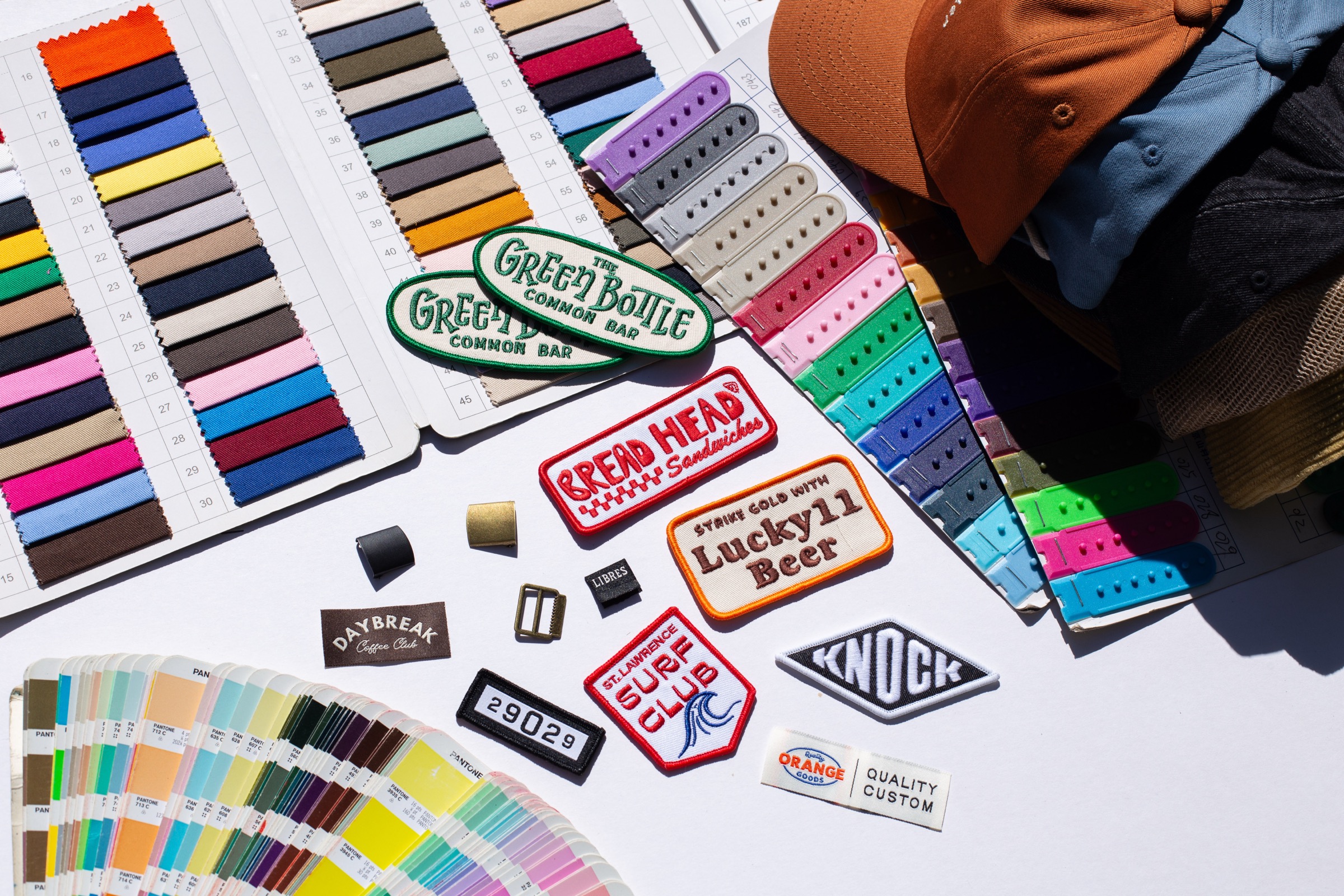 Custom goods materials and finishing details used for premium brand gifting
